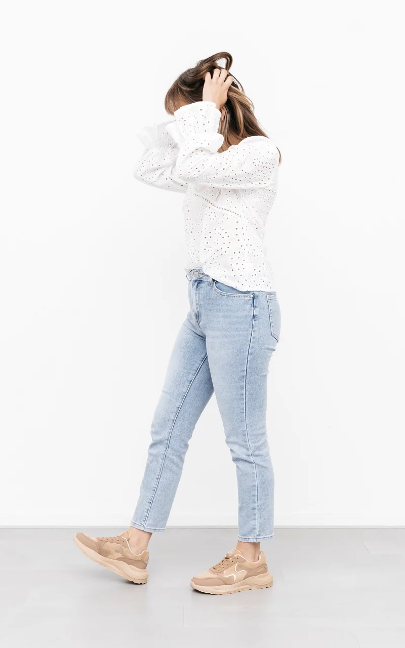High waist mom jeans Lichtblauw