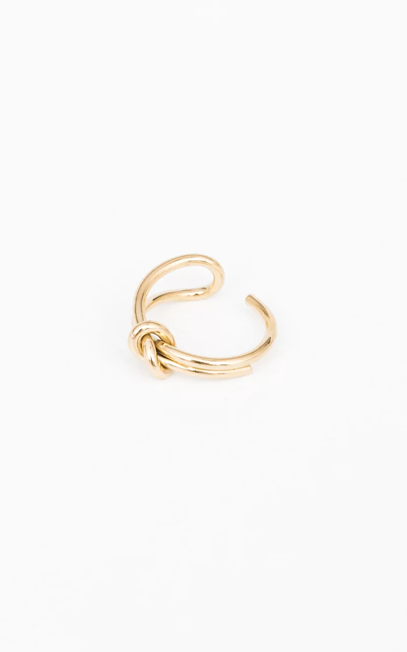 Verstellbarer Ring mit Knoten Gold