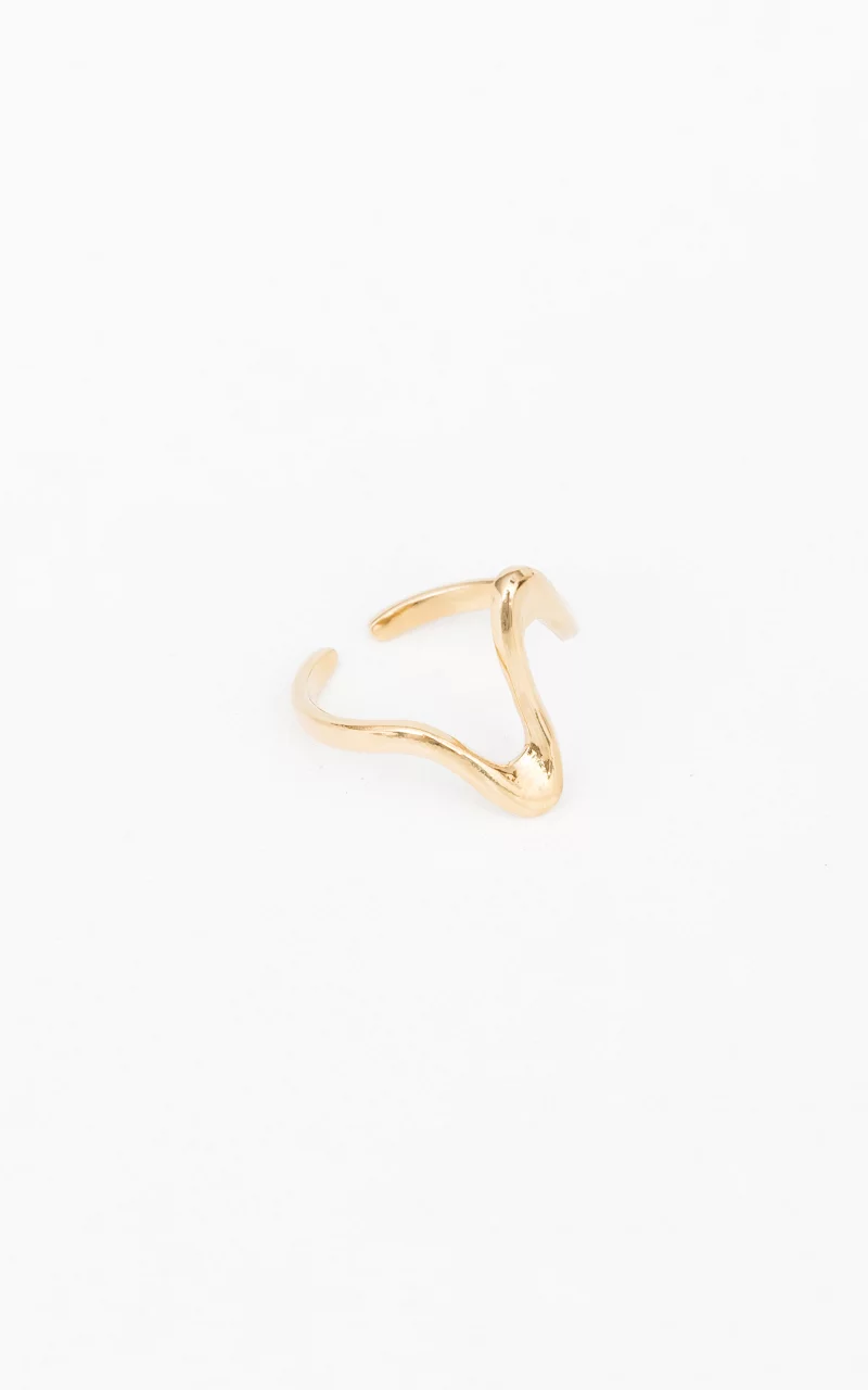 Adjustable ring of stainless steel Gold
