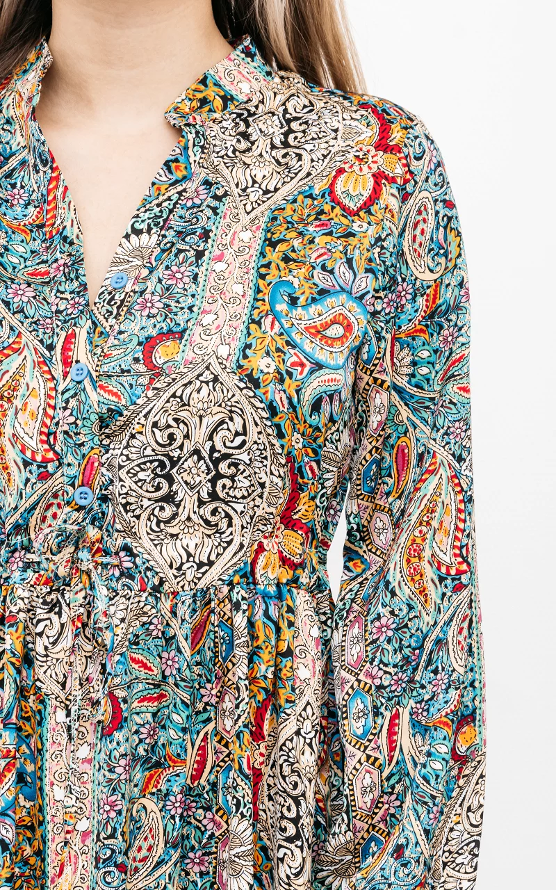 Maxi dress with paisley print Multicolor