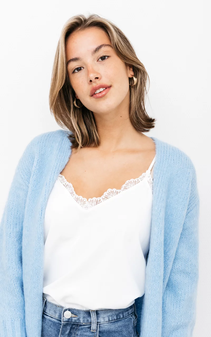 Knitted cardigan Light Blue