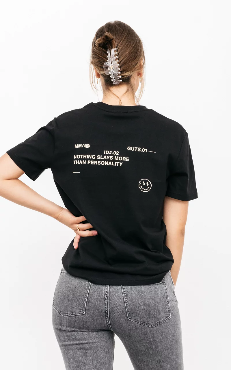Geniales Shirt mit Print Schwarz