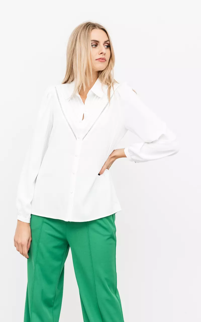 Button-up blouse White
