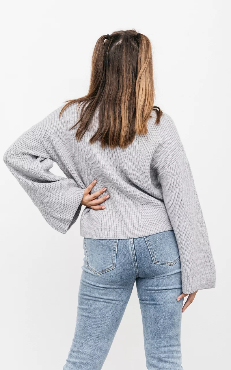 Sweater with wide sleeves Light Grey