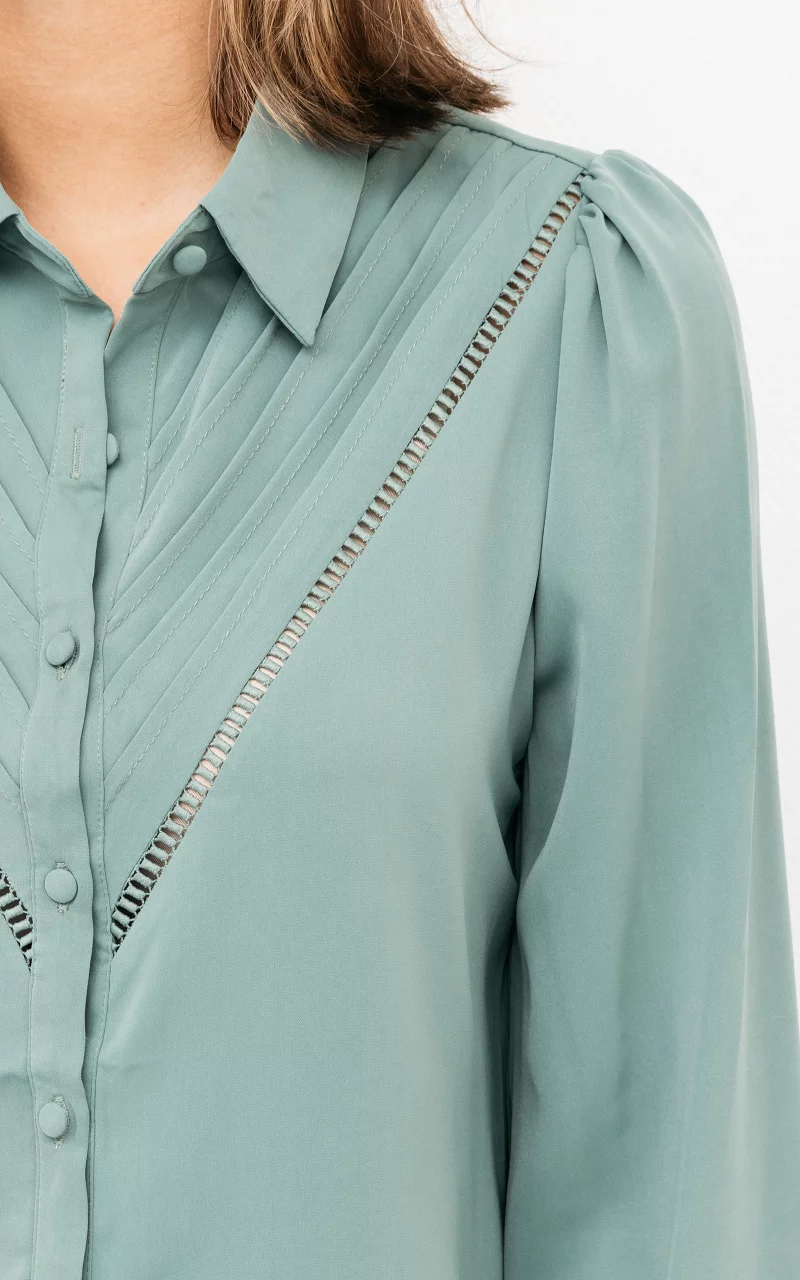 Button-up blouse Green