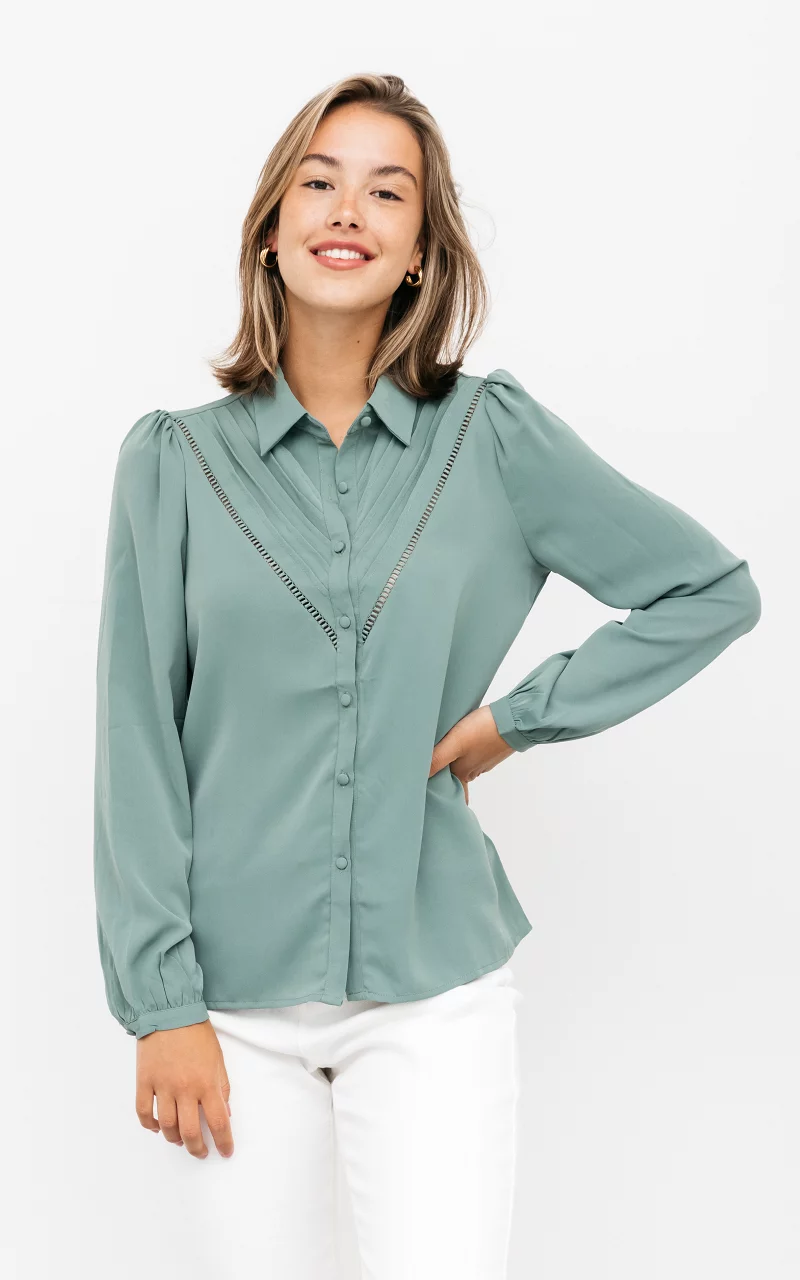 Button-up blouse Green
