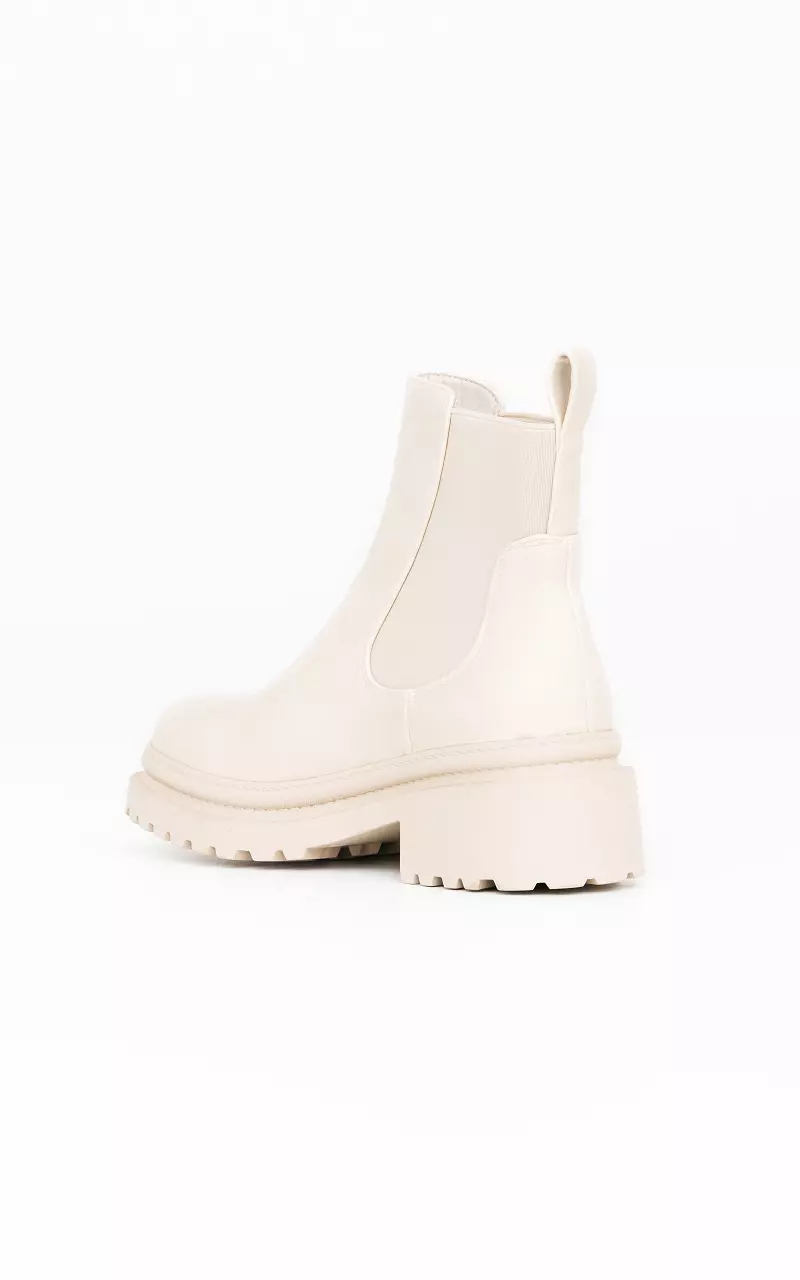 Coole Chelsea-Boots Beige