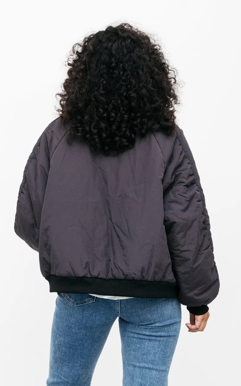 Oversized puffer jacket Donkerblauw