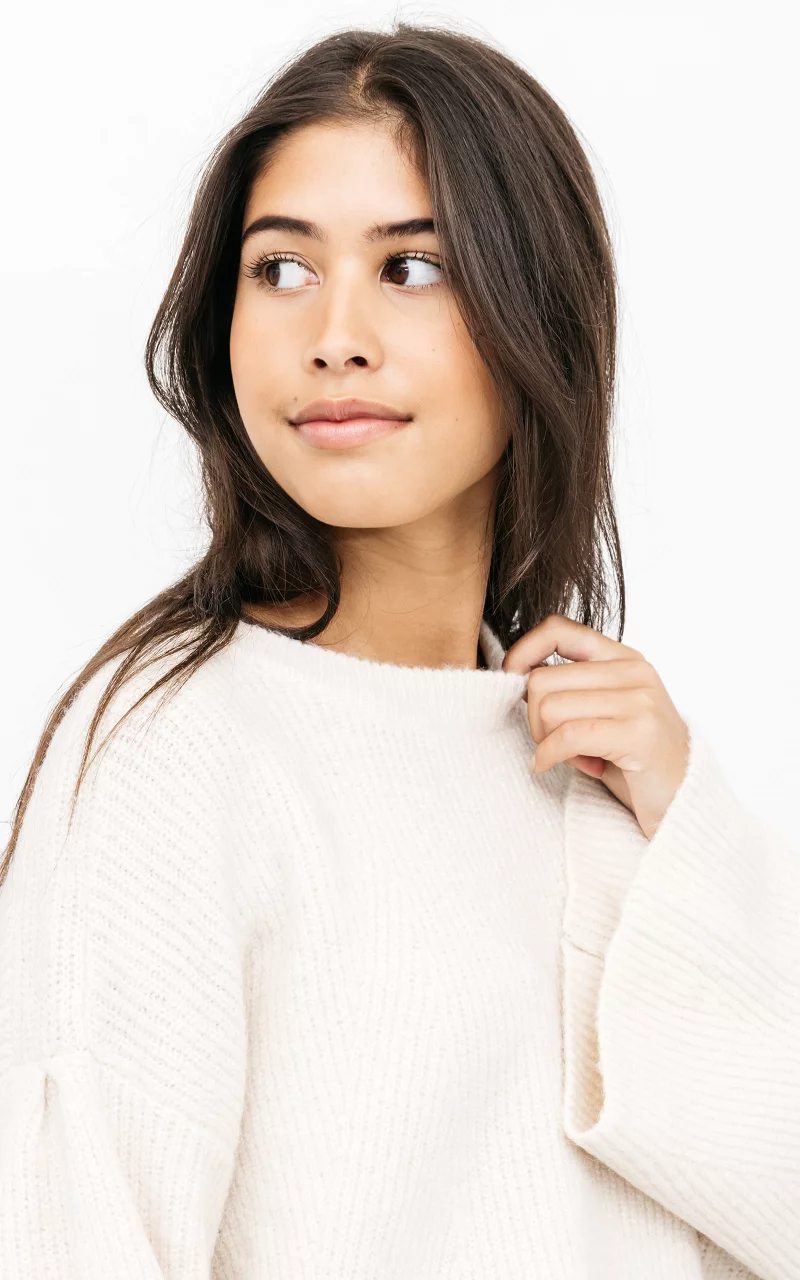Sweater with wide sleeves Beige