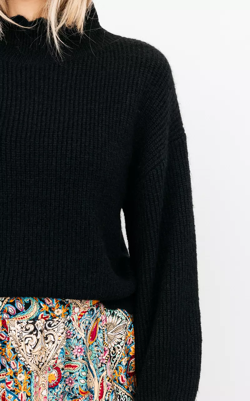 Turtleneck sweater Black