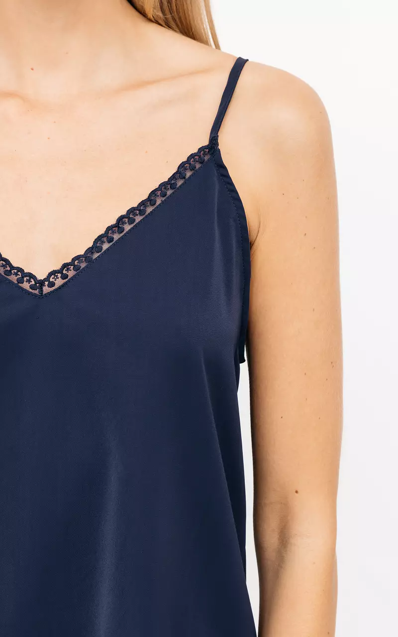 Top with lace details Dark Blue