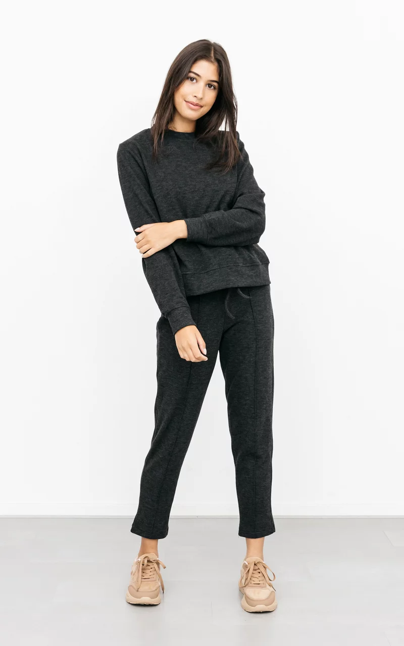 Comfy set with sweater and pants Dark Grey