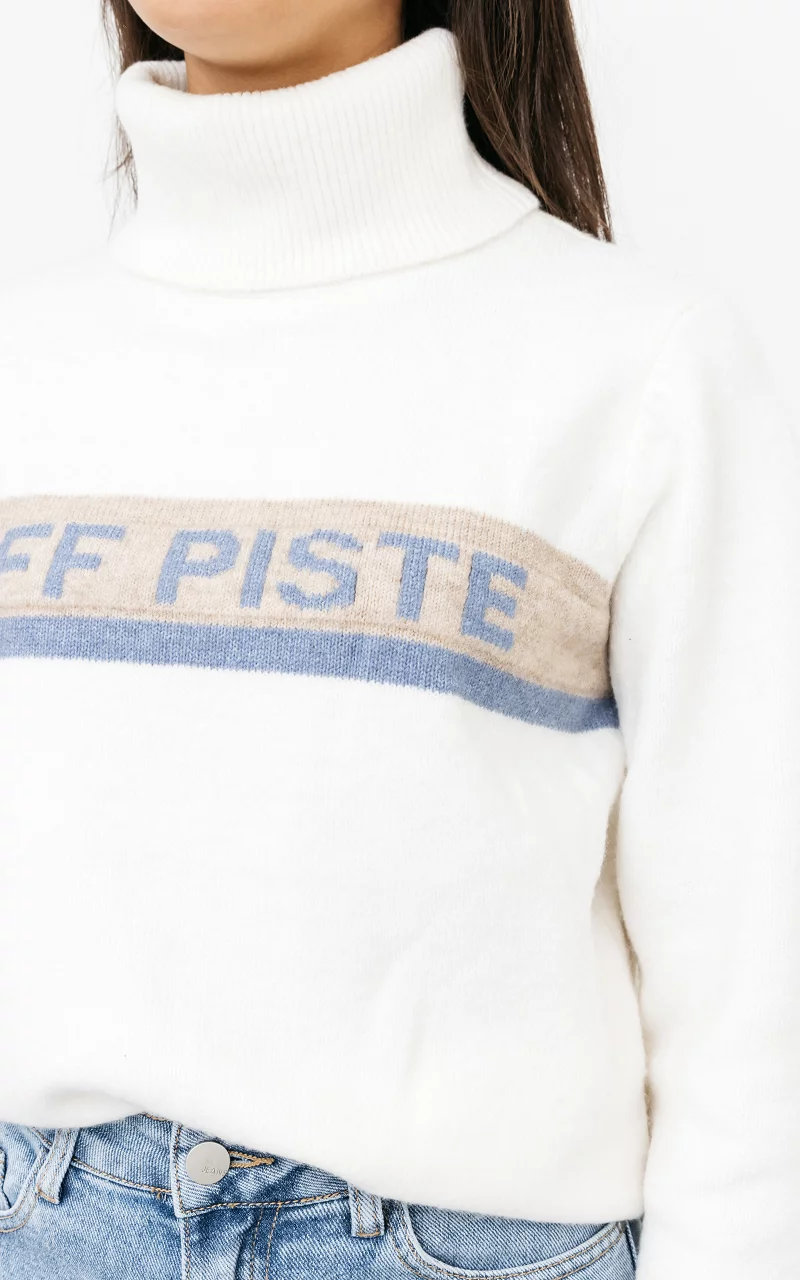 Sweater "Off Piste" Cream Light Blue