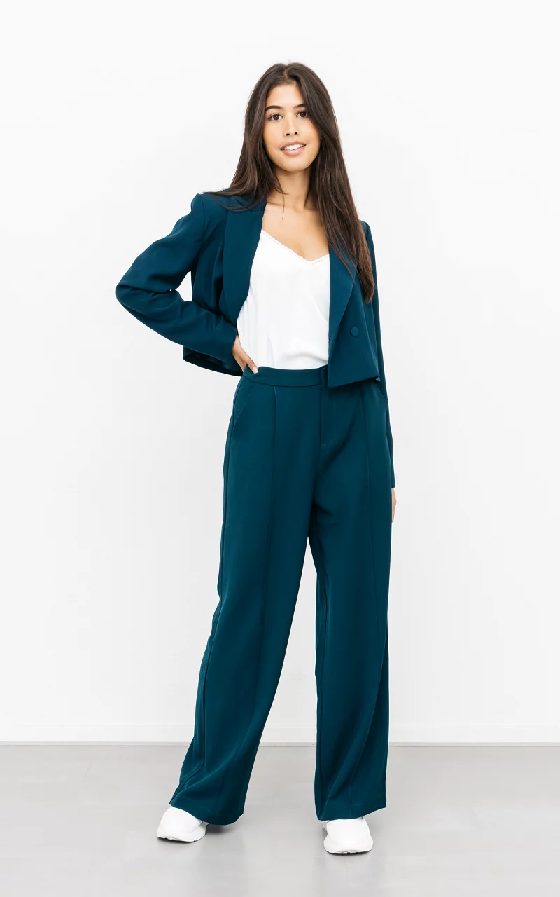 Wide pants with side pockets  Petrol