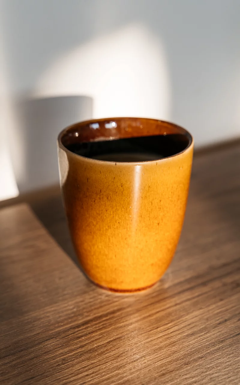 Handmade ceramic mug Brown