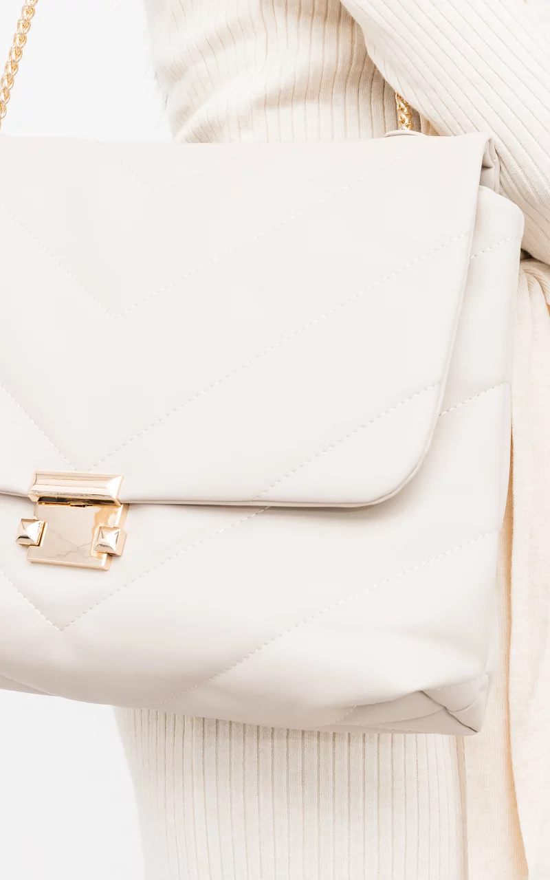 Bag with gold-coated details Beige