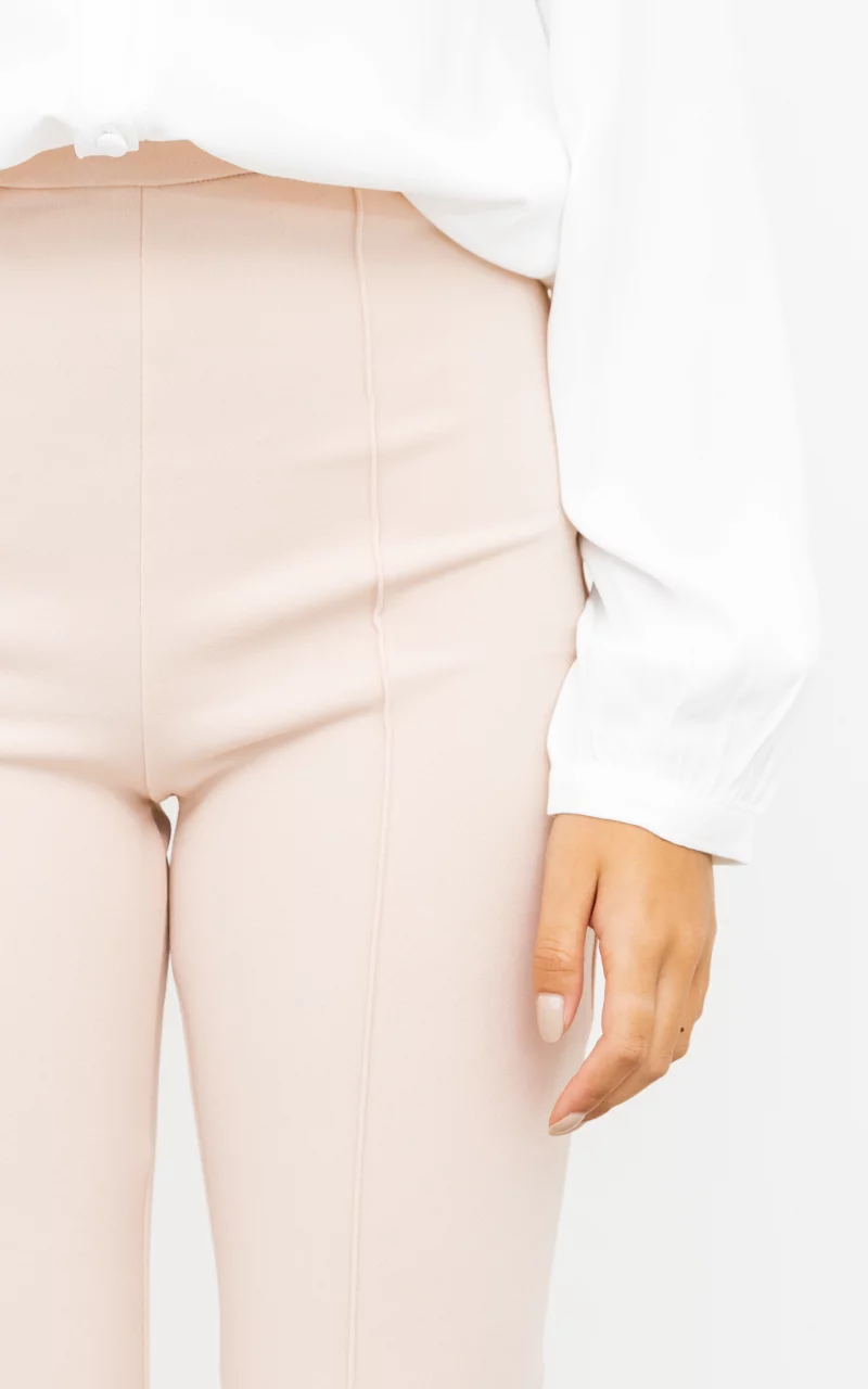 High-waist, flared trousers Light Pink