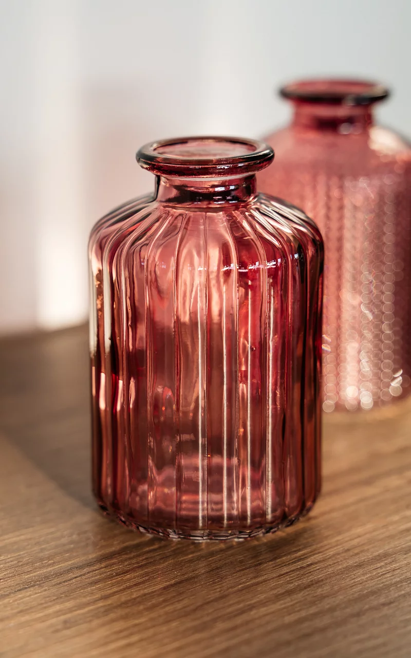 Vaas met gekleurd glas Roze