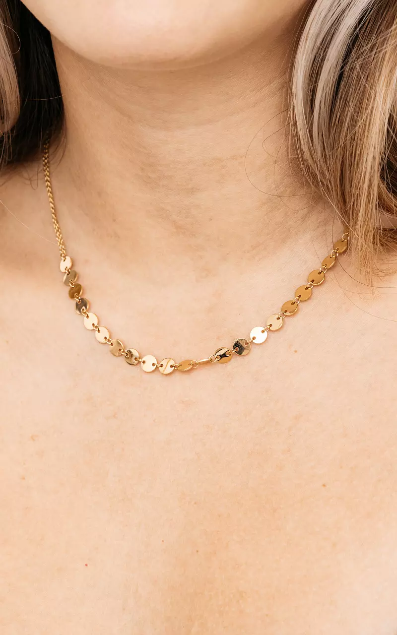 Verstellbare Halskette mit Münzen Gold