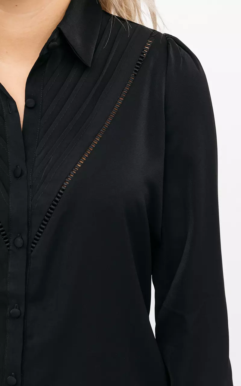 Button-up blouse Black