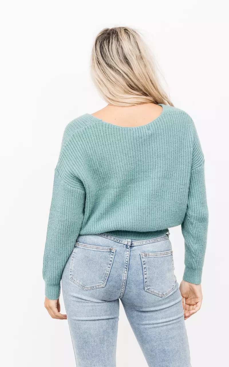 Chunky knit oversized sweater Mint