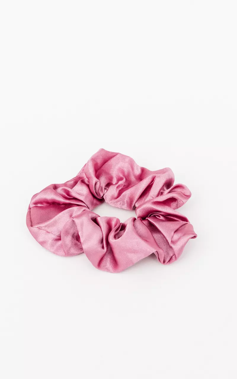 Satin-look scrunchie Mauve Pink