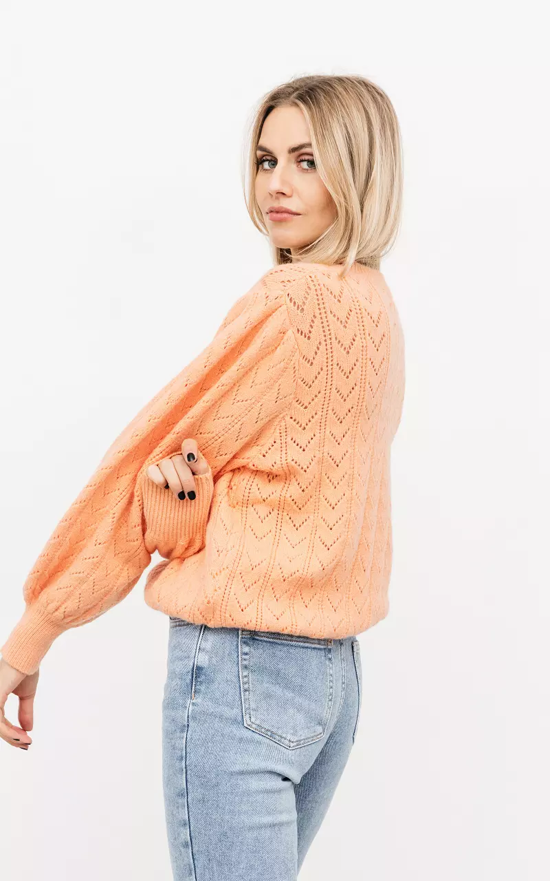 Balloon sleeved sweater Peach
