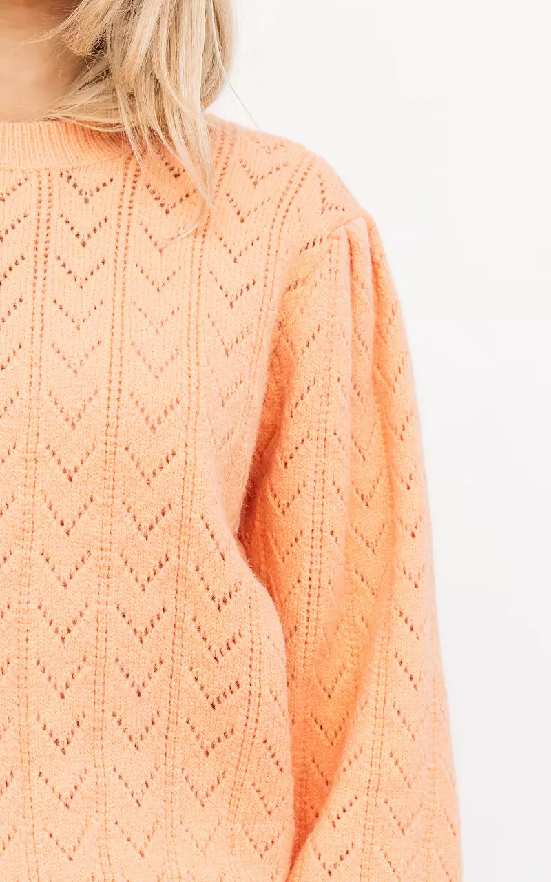 Balloon sleeved sweater Peach