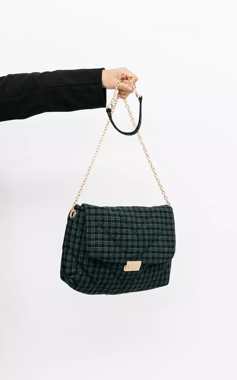 Bag with gold-coated details Dark Green Black