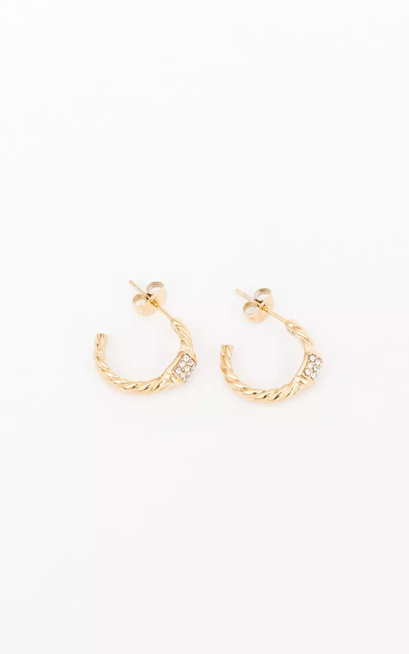 Earrings with beads Gold