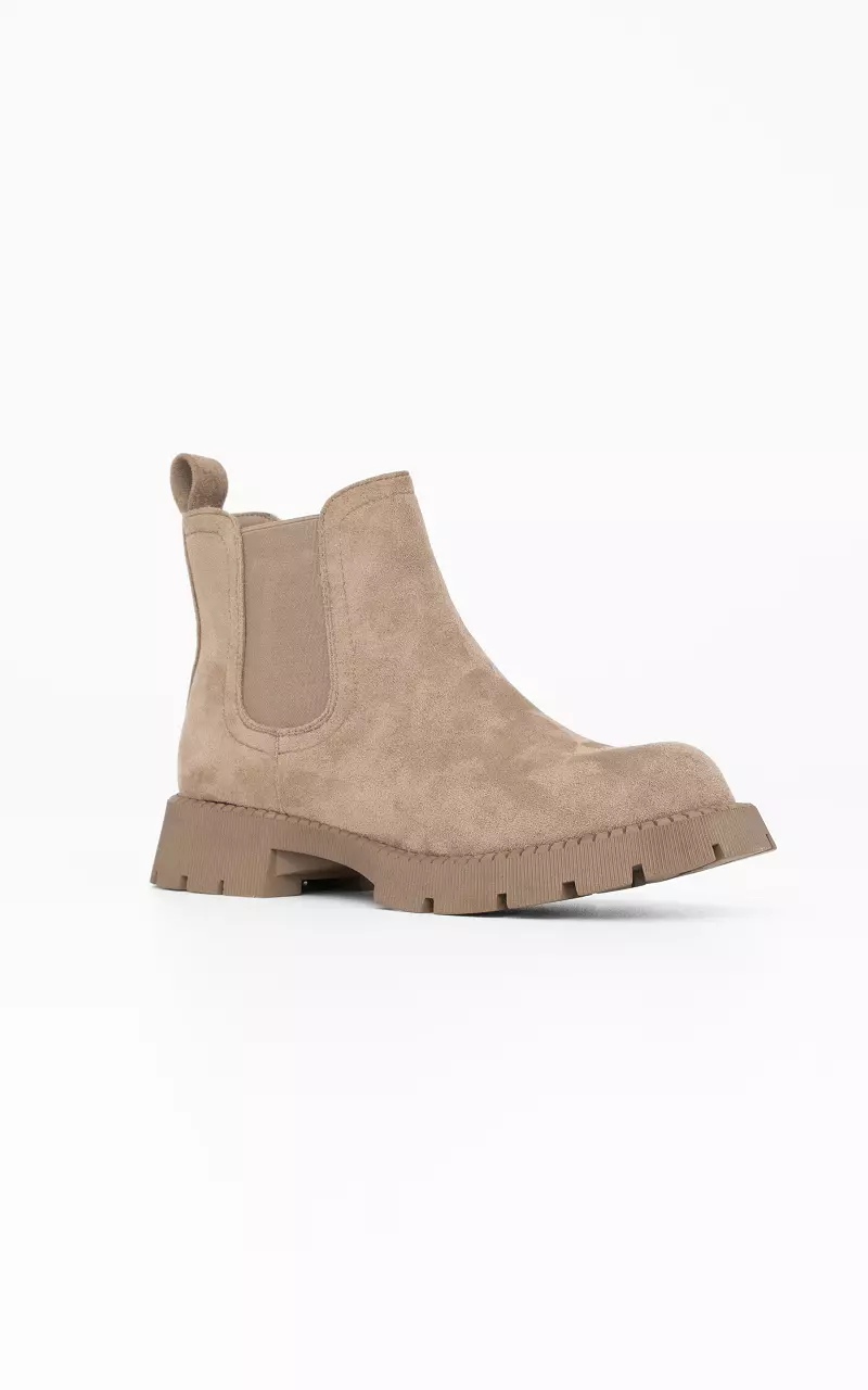 Suède look chelsea boots Taupe