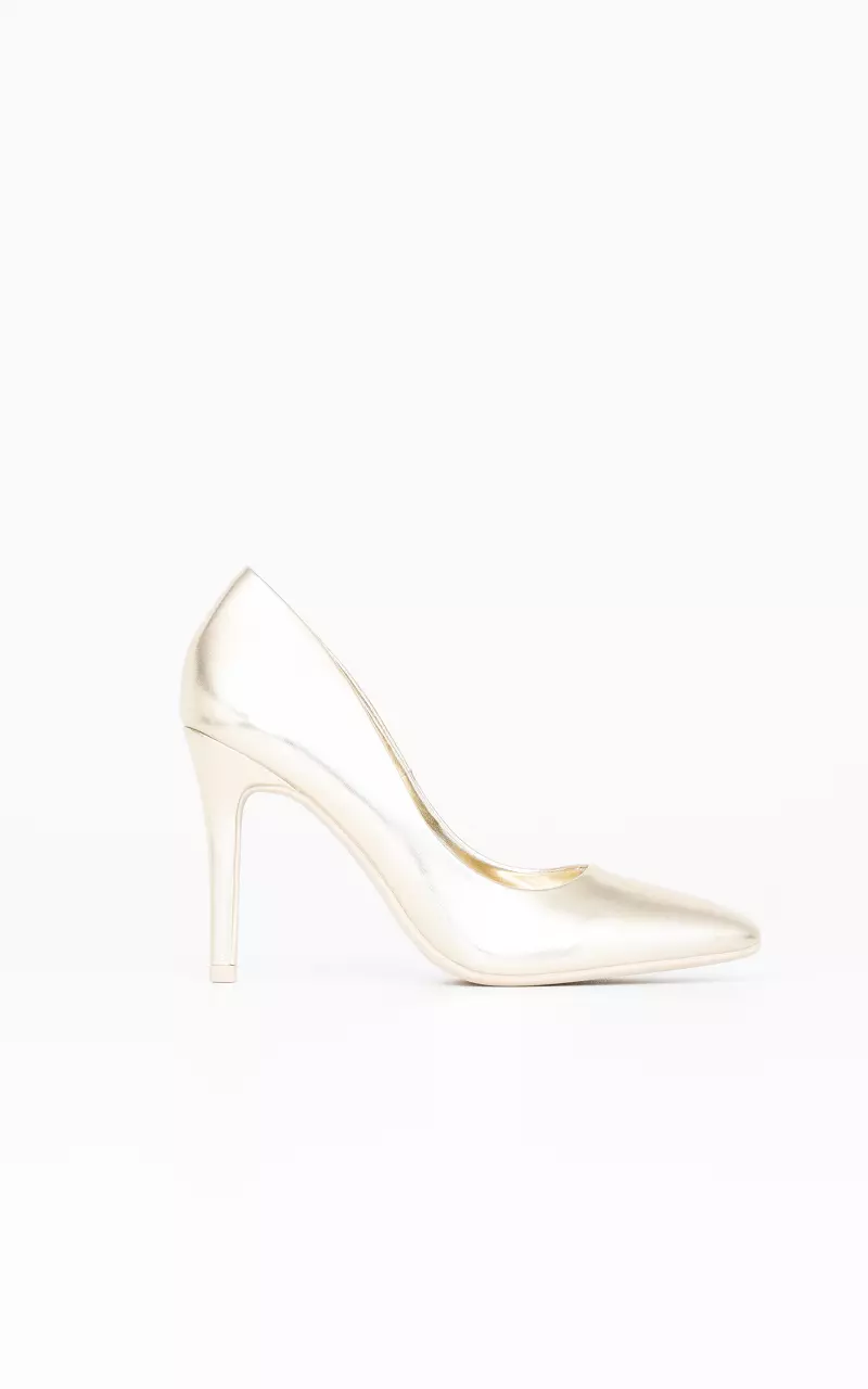 Heels with squared nose Gold