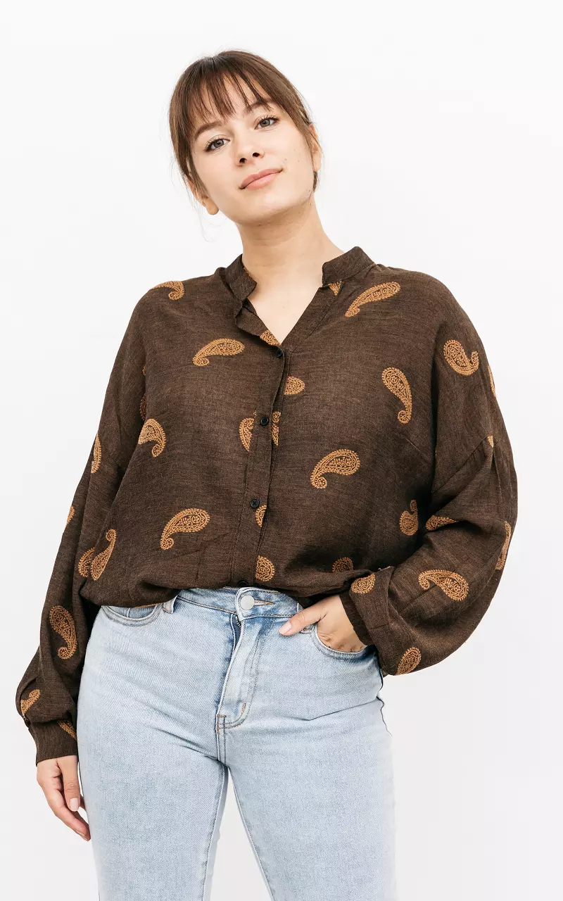 Paisley print blouse Brown