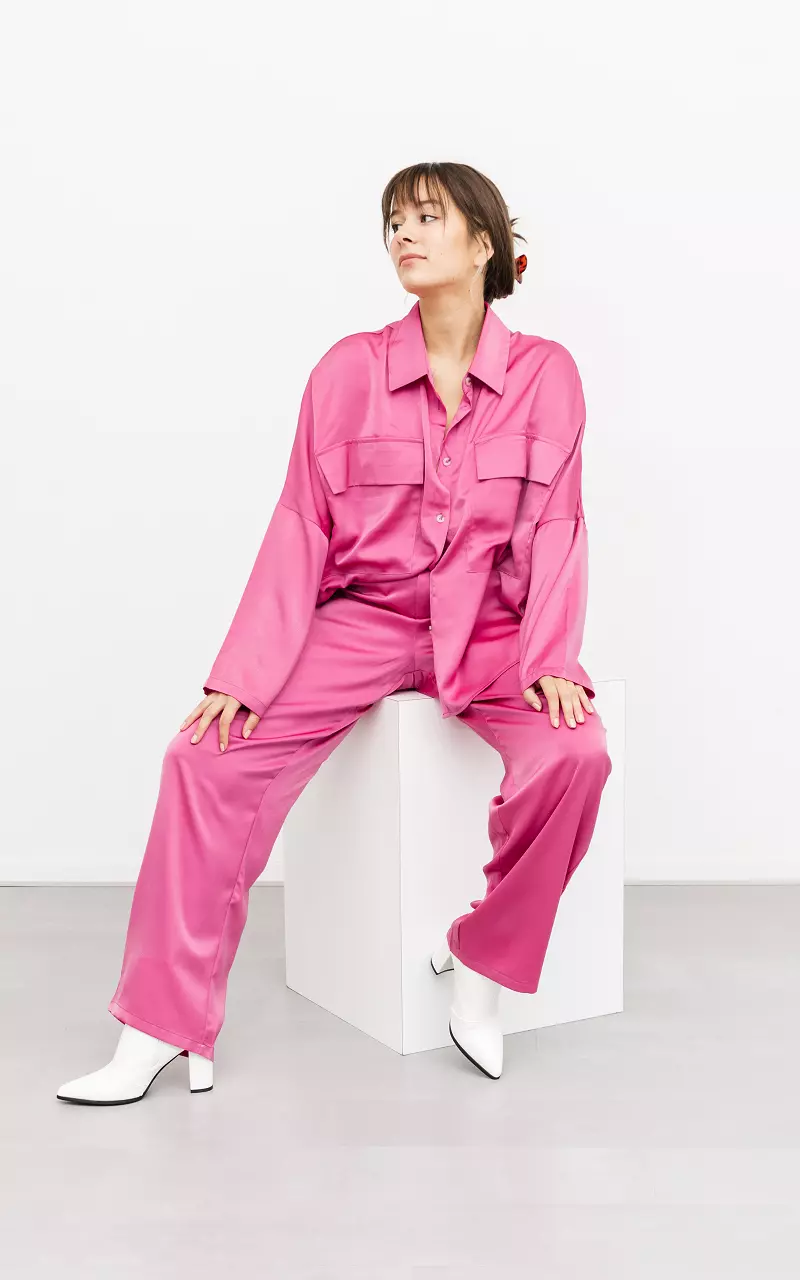 Satin-look blouse  Pink