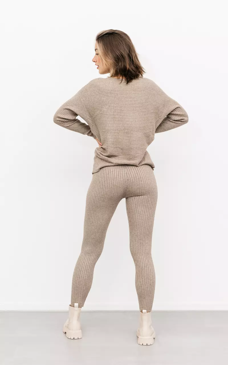 Comfy set of sweater and pants Taupe