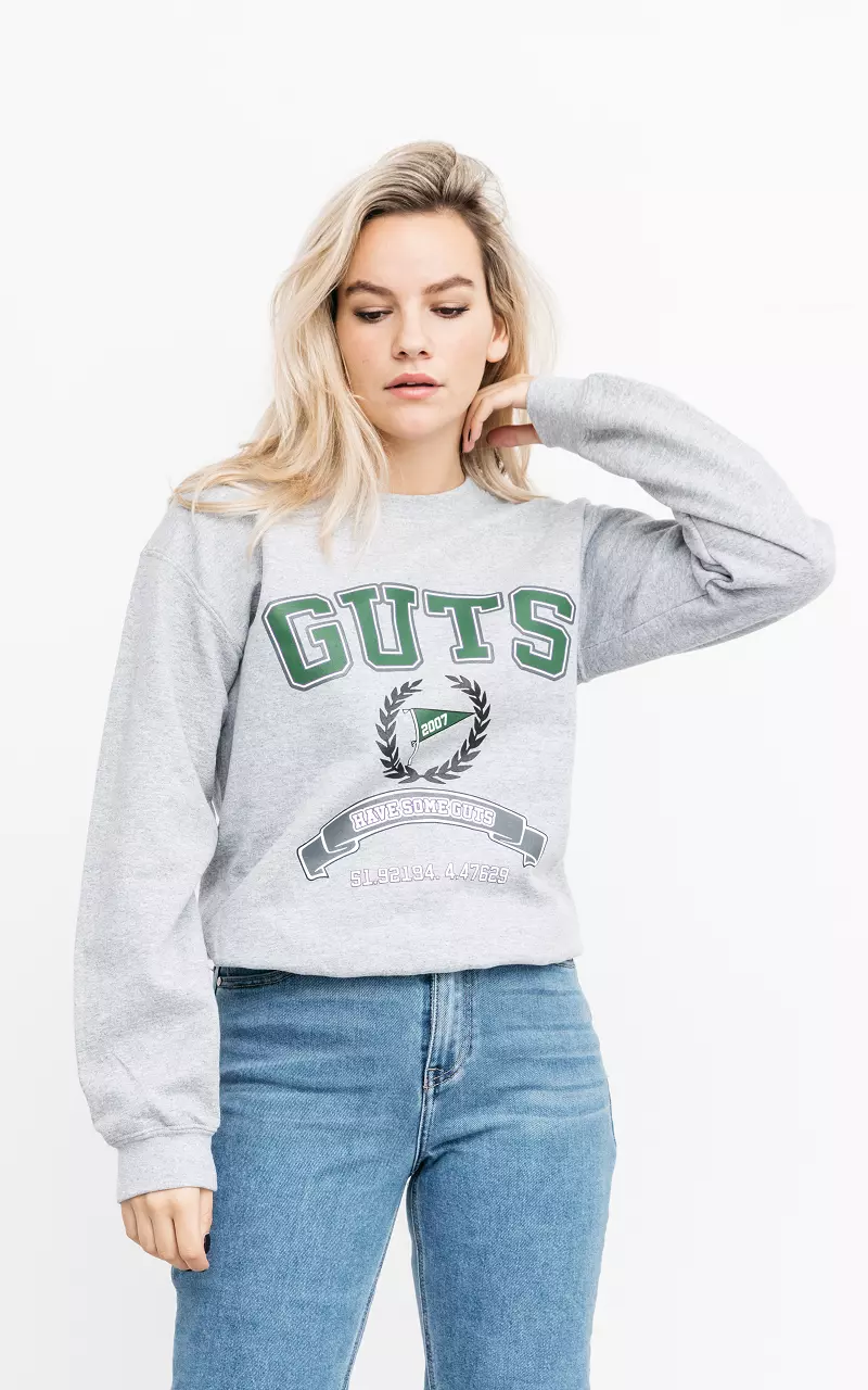 Sweater with round neck Light Grey Green
