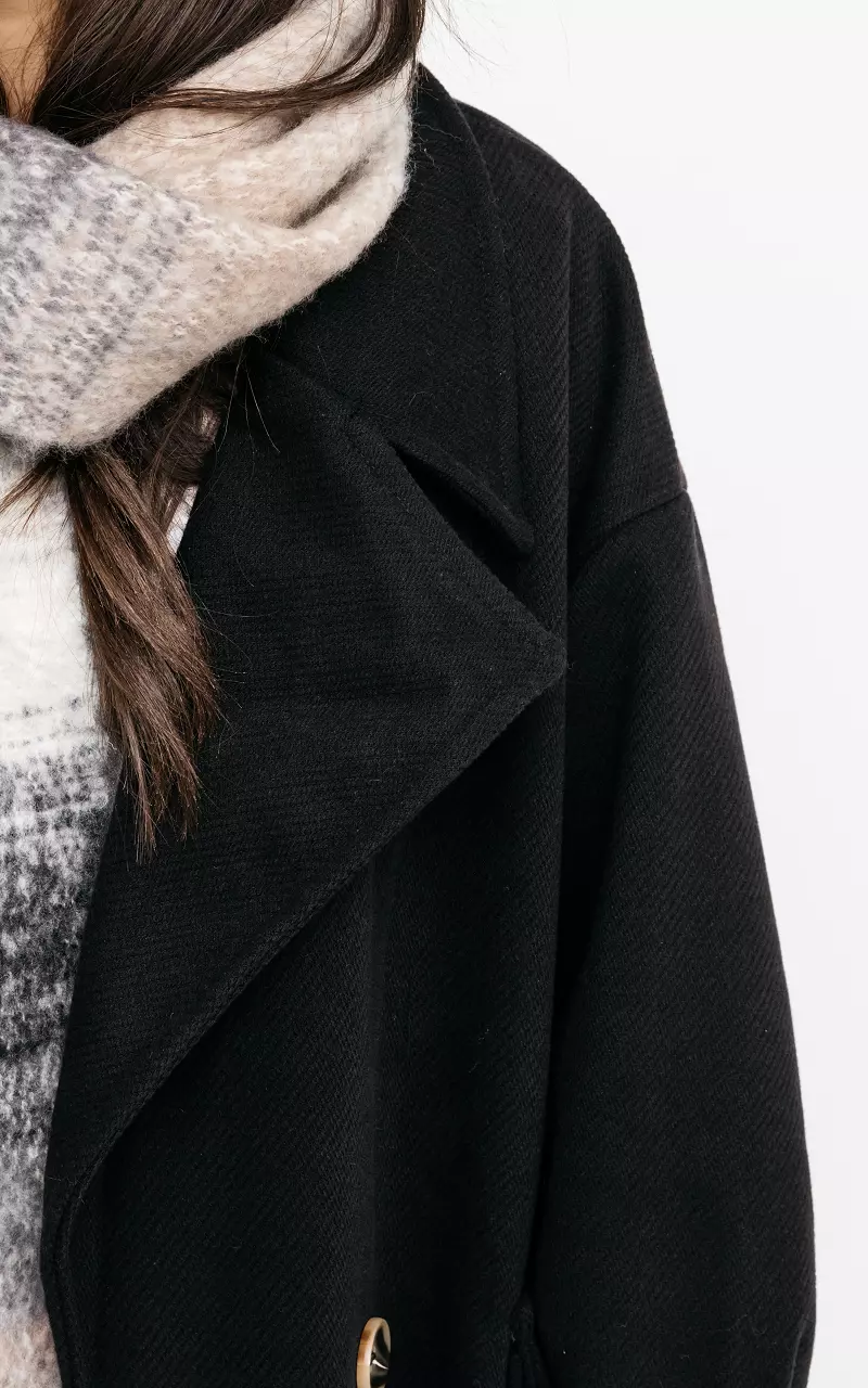 Buttoned coat Black