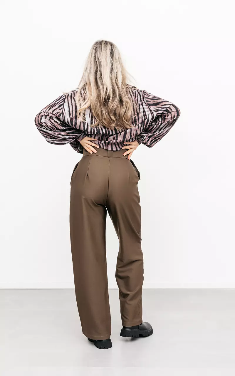 dark brown wide leg pants