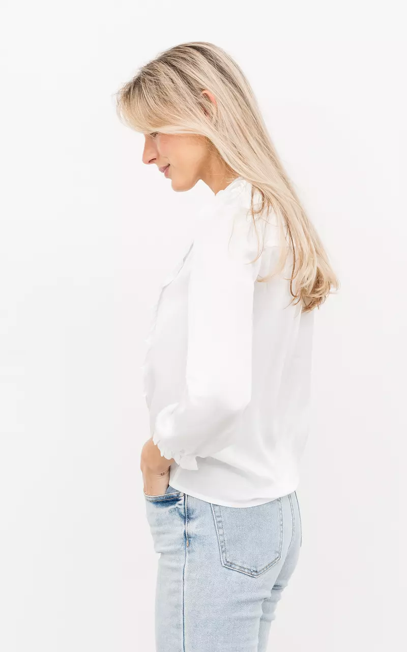 Blouse with ruffles White