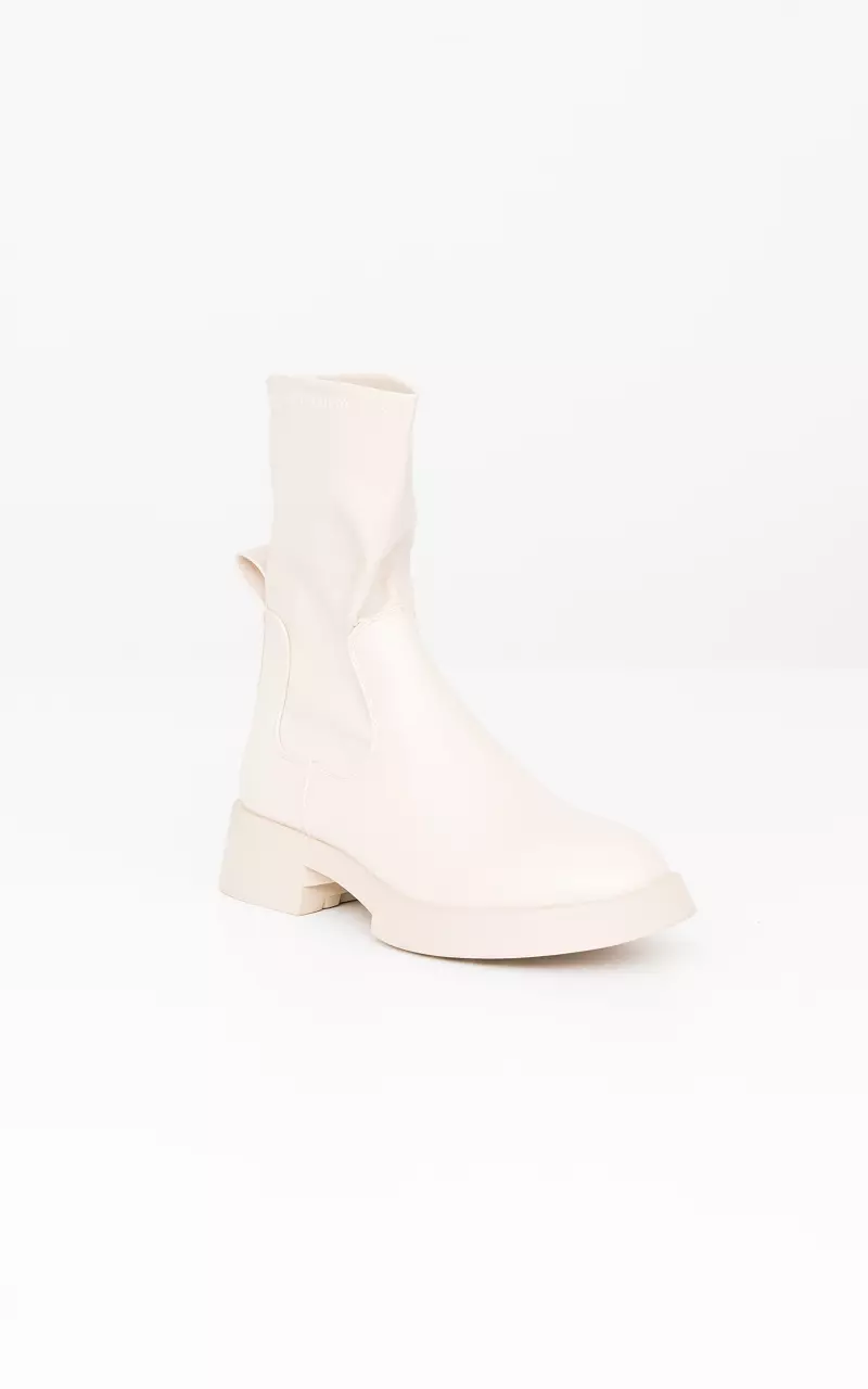 Ankle boots without zip Beige