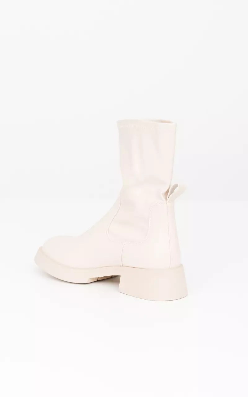 Ankle boots without zip Beige