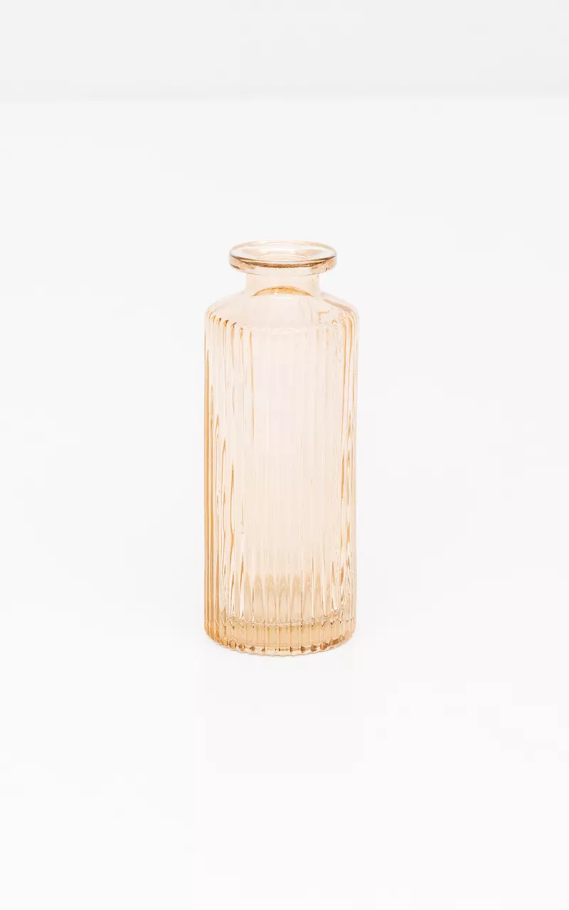 Patterned glass vase Light Brown