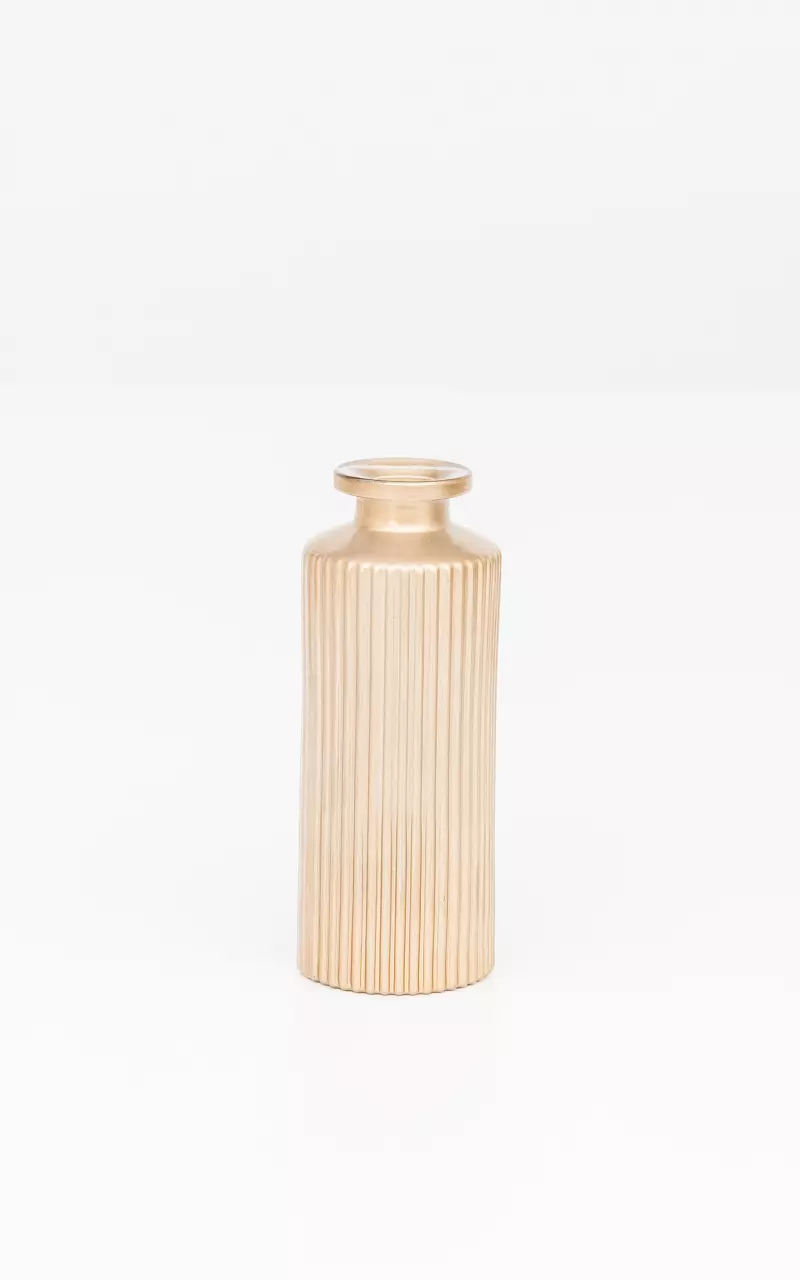 Patterned glass vase Gold