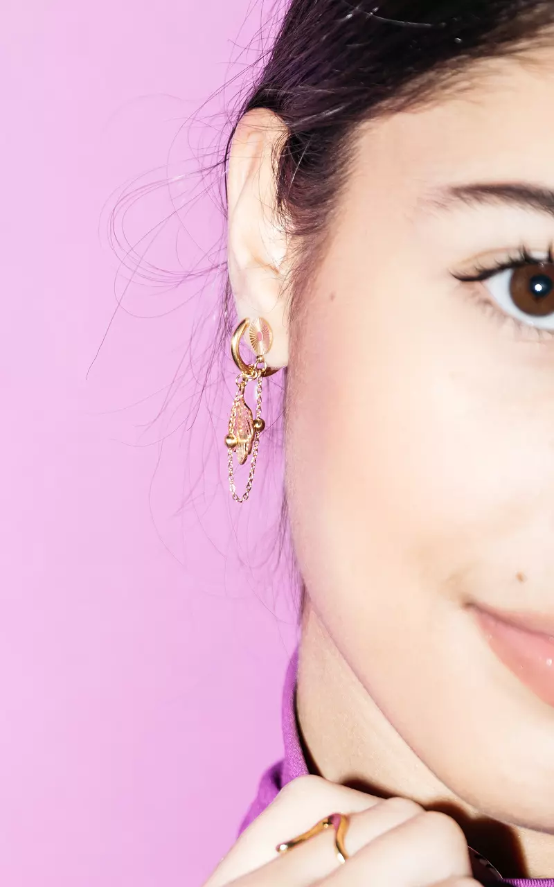 Double earrings Gold
