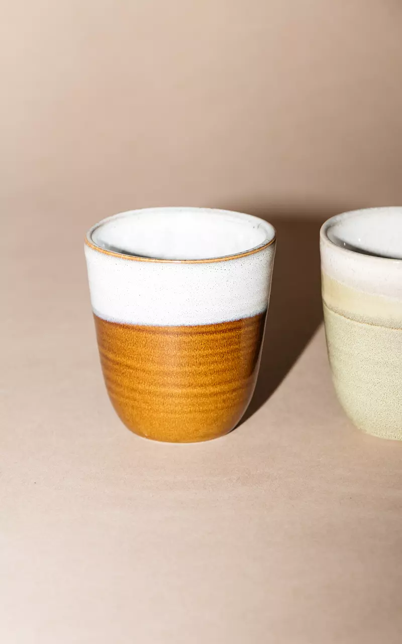 Handmade ceramic mug Light Grey Camel