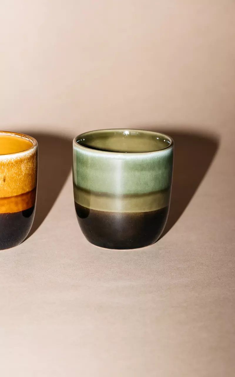 Ceramic mug Light Green Dark Brown