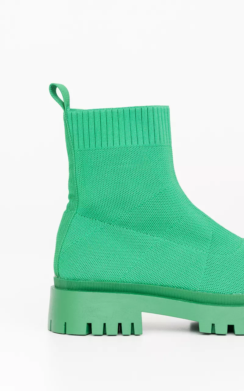 Boots met een sok Groen