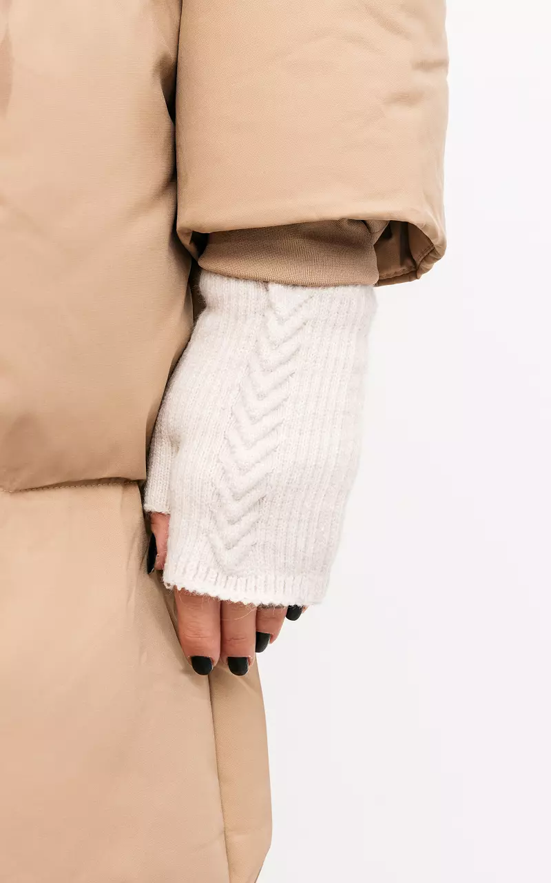 Gloves with touchscreen finger Beige