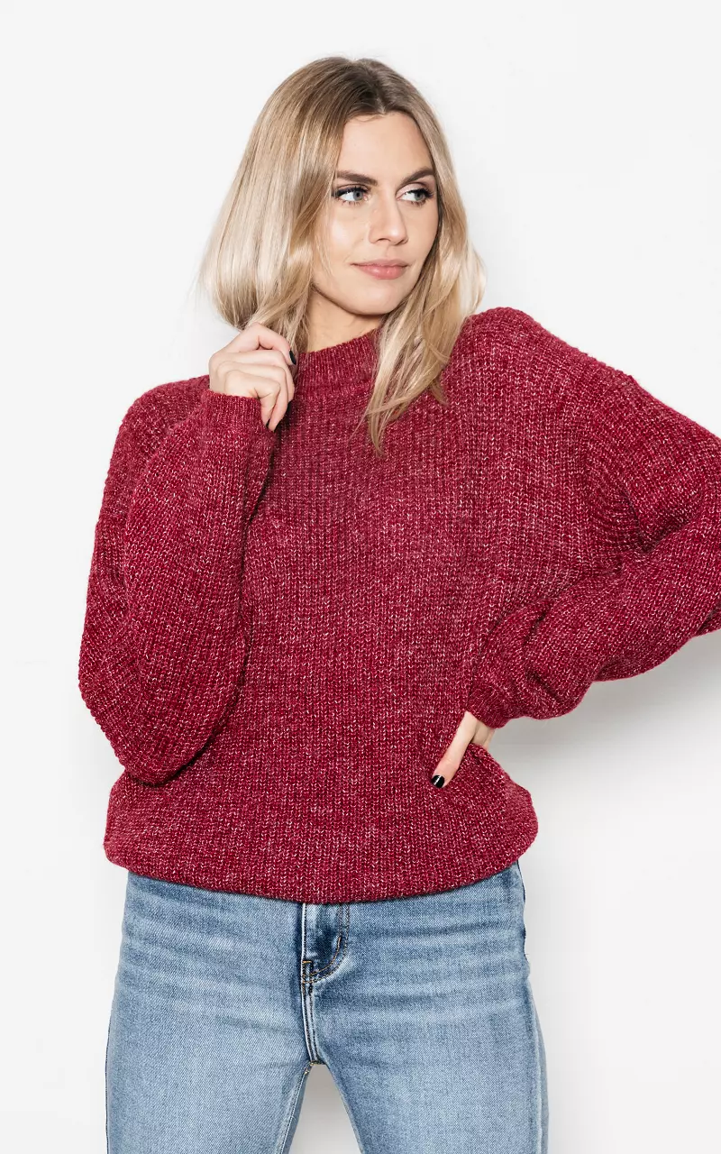 Pullover mit Ballonärmeln Pink