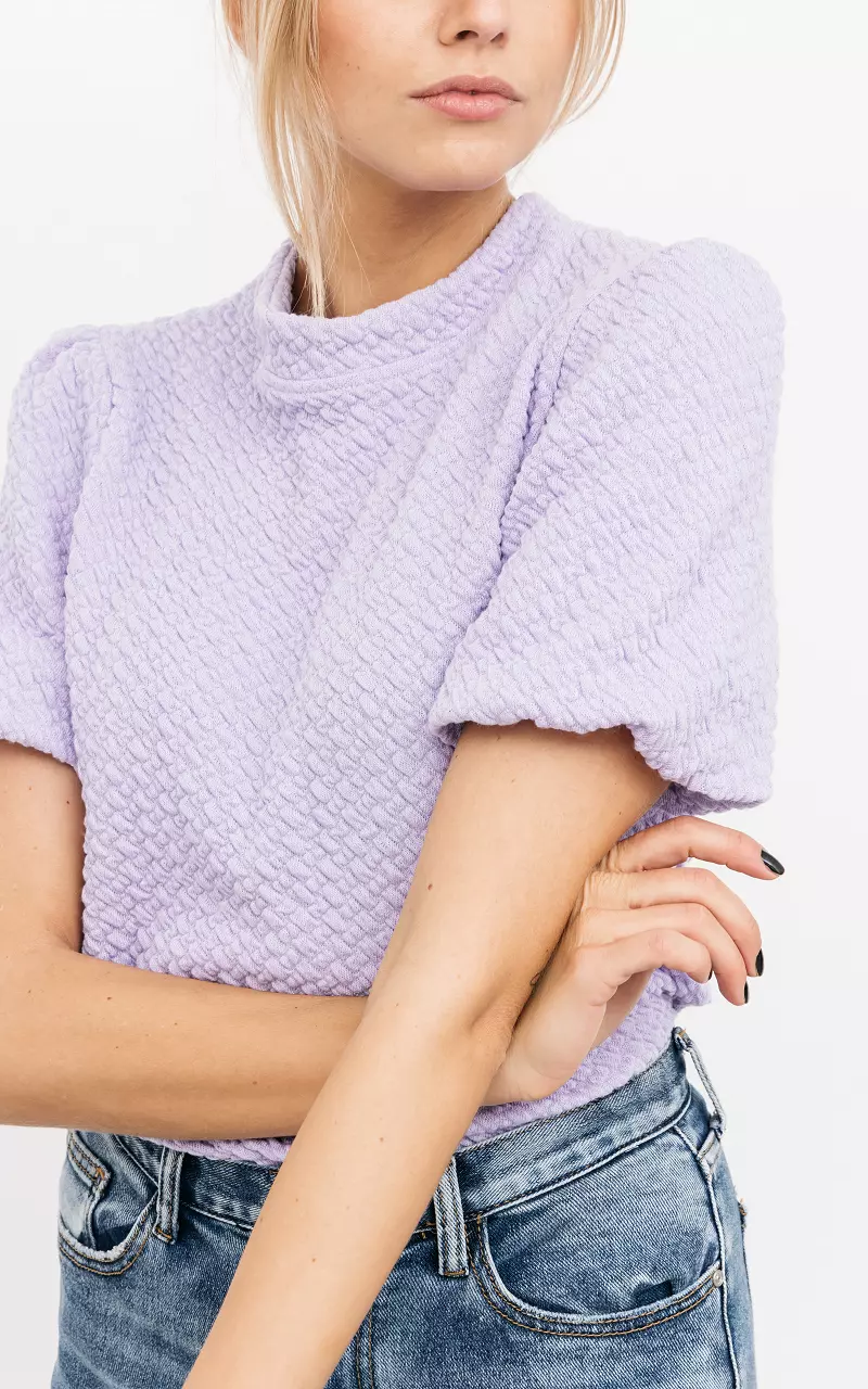 Top with balloon sleeves Lilac